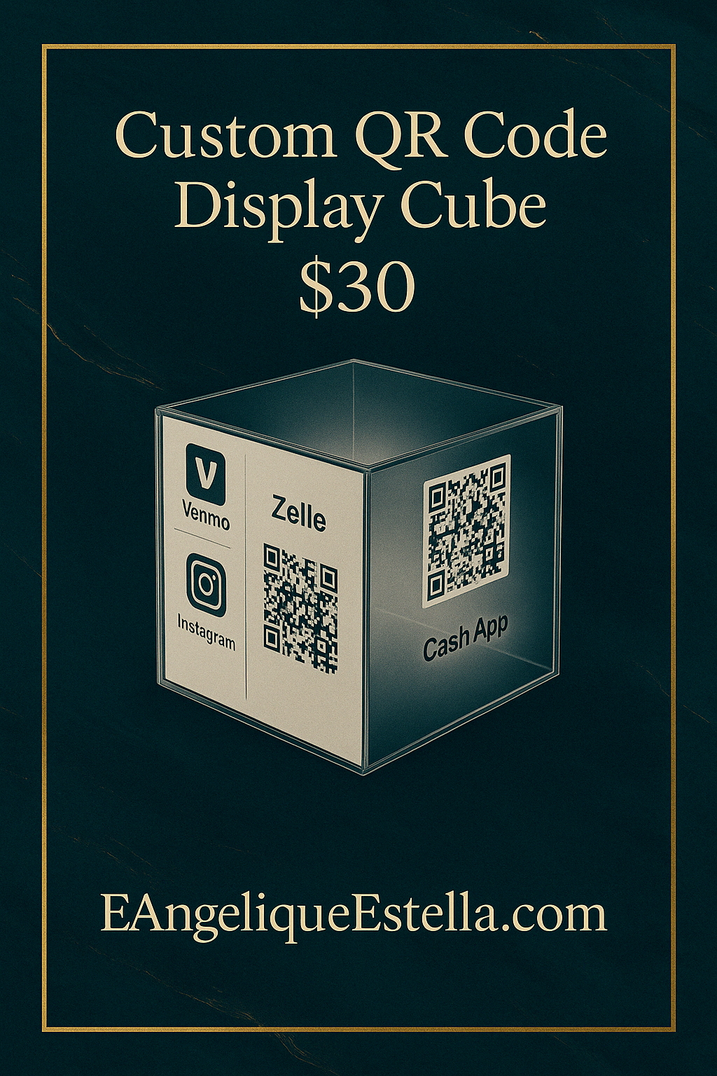 Custom Acrylic Display Cube with QR codes