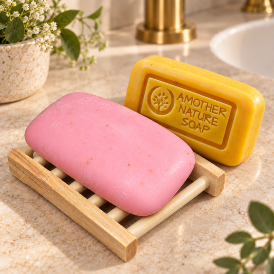 Botanical Cleansing Bar Duo + Bamboo Soap-Saving Tray