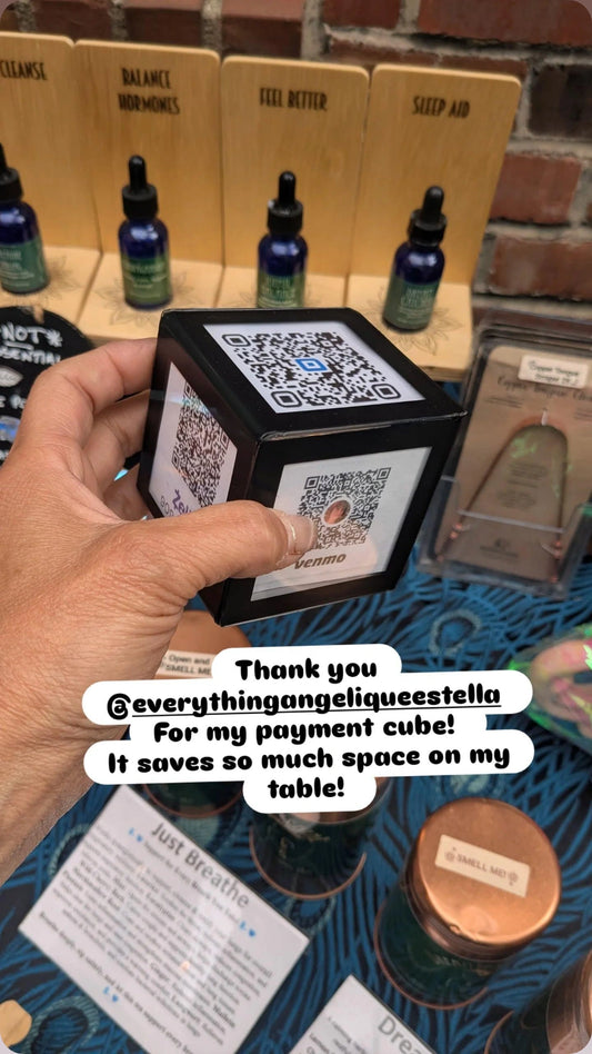 Custom Acrylic Display Cube with QR codes