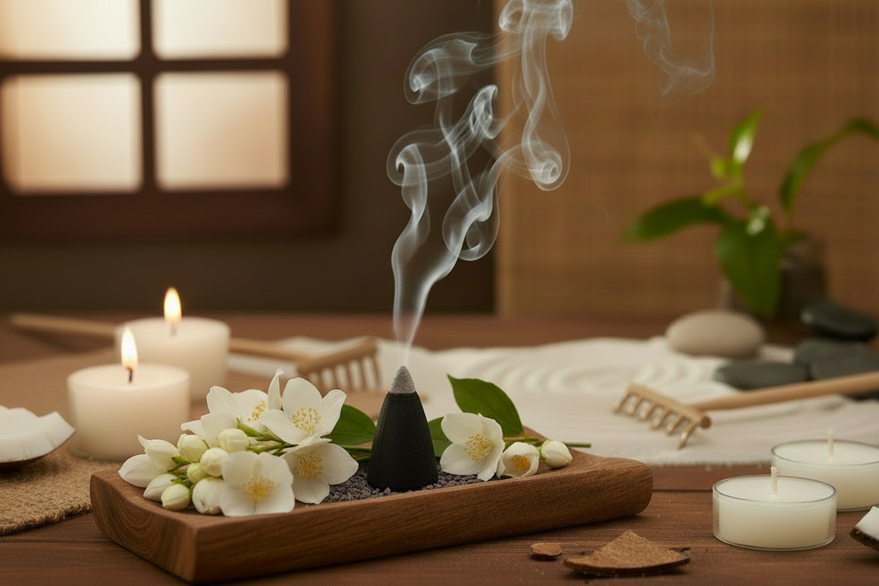 Crown incense cone holder & cones bundle