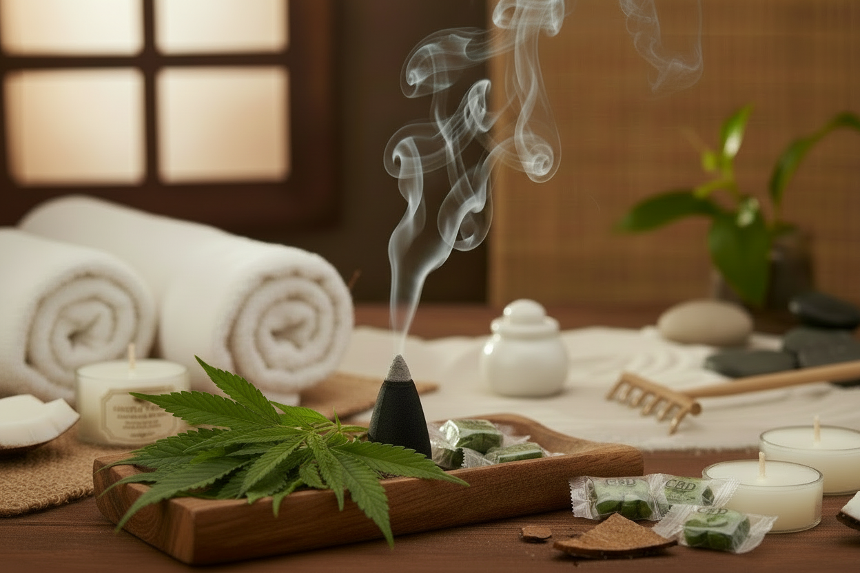 Crown incense cone holder & cones bundle