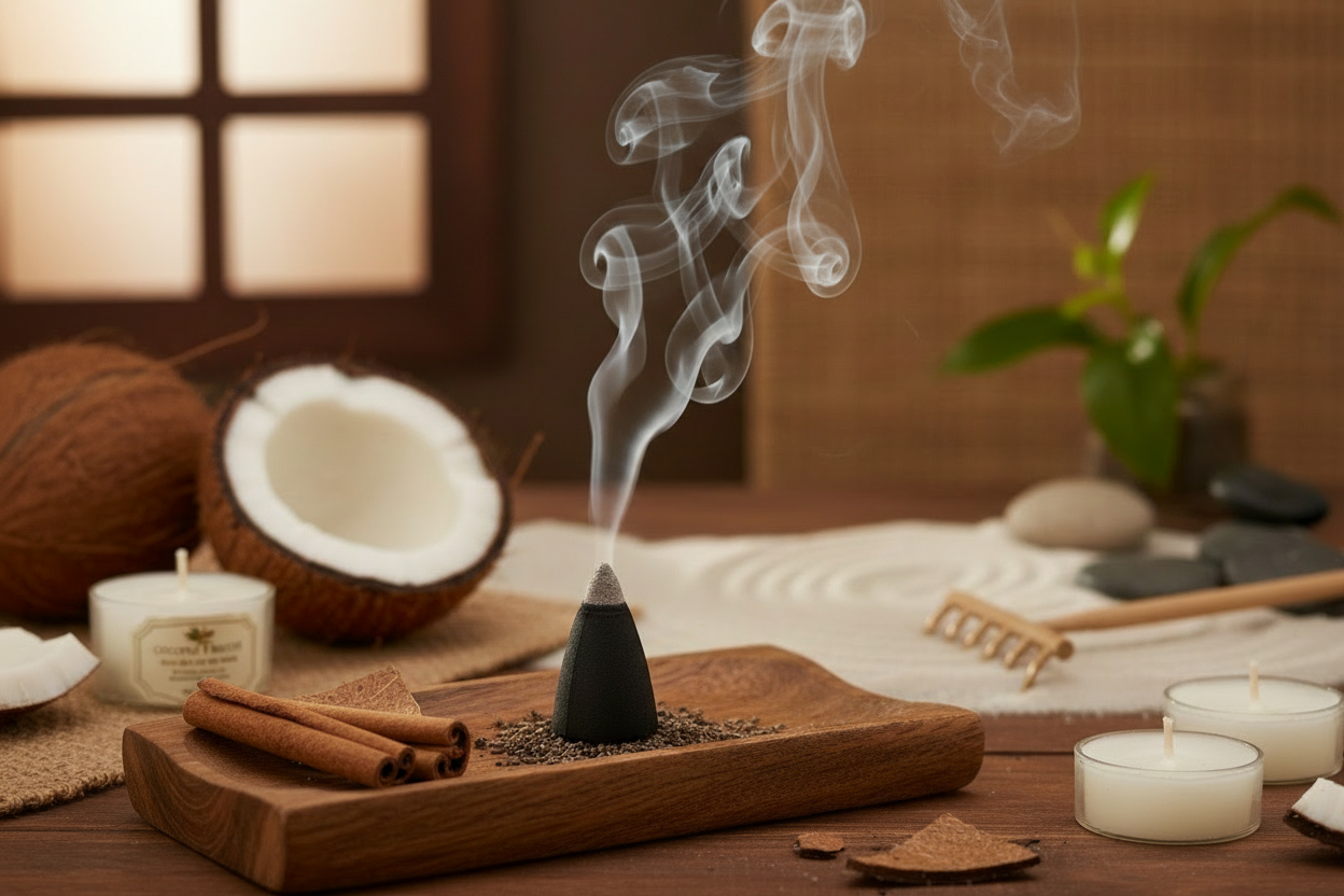 Crown incense cone holder & cones bundle