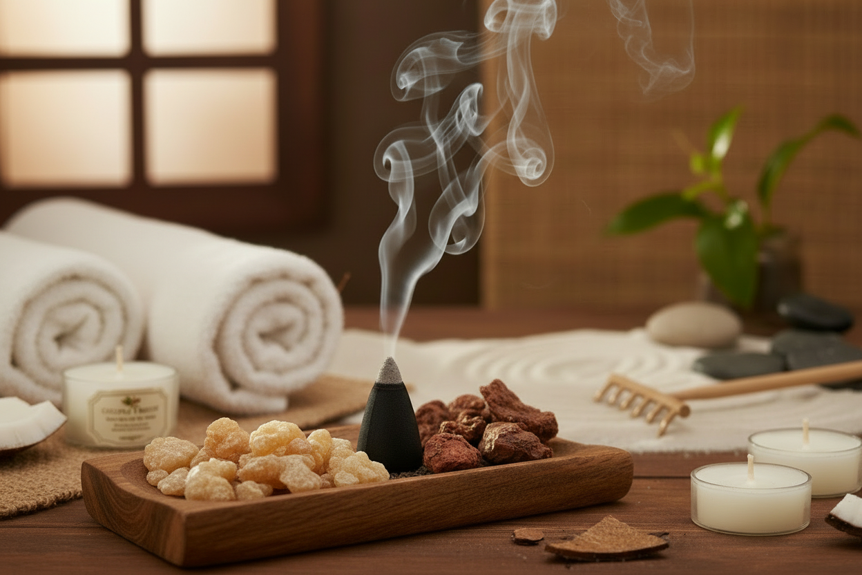 Crown incense cone holder & cones bundle