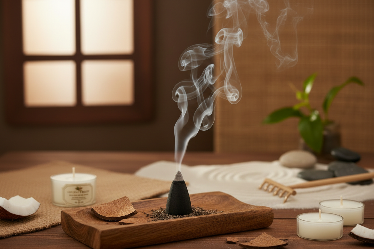 Crown incense cone holder & cones bundle